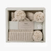 Totes Toasties KNITTED Hat And Scarf Set with Pom Pom Detail Womens Oat