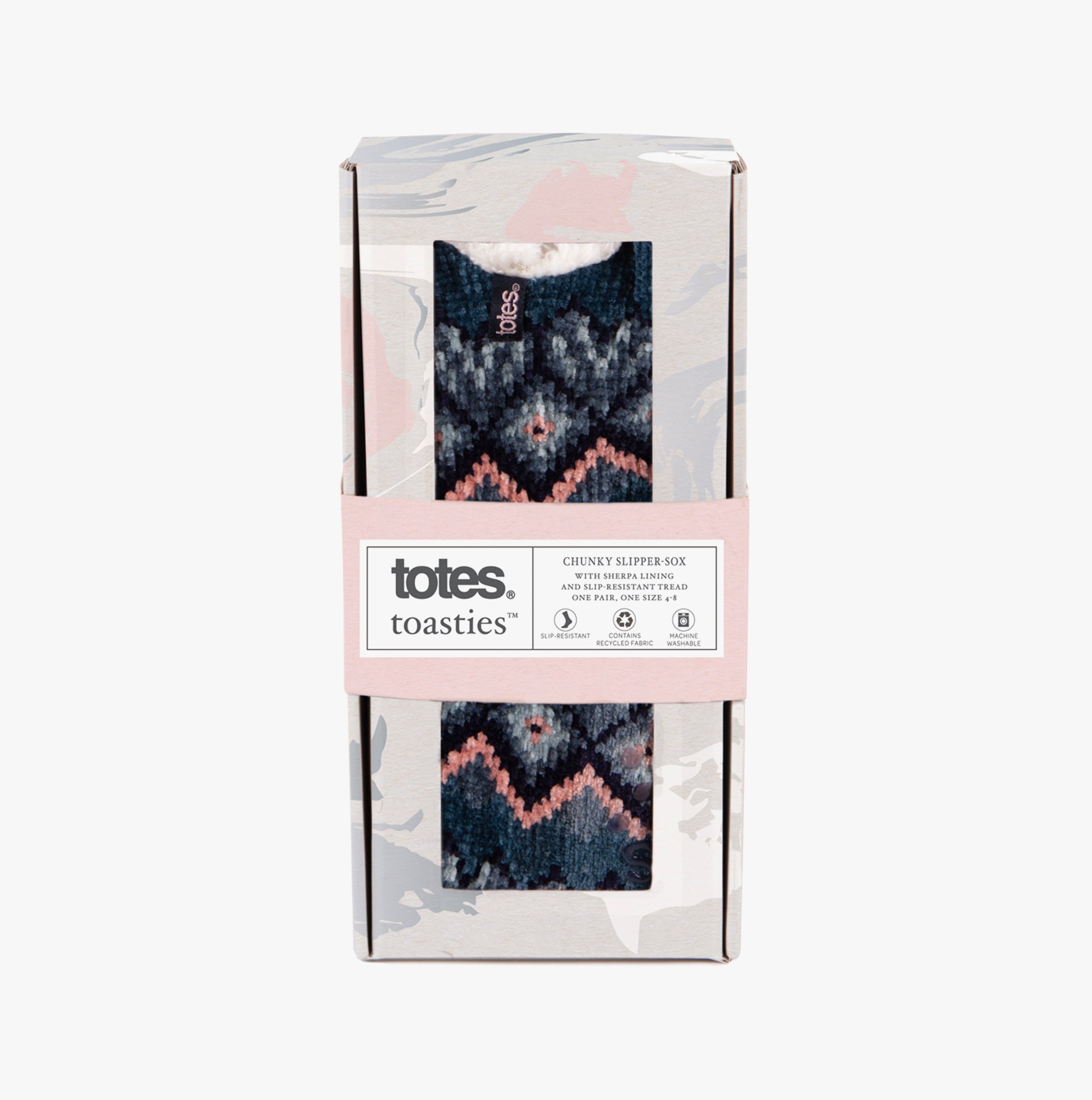 Totes Toasties CHENILLE CROP KNITTED SLIPPER SOCKS Womens Socks Multi