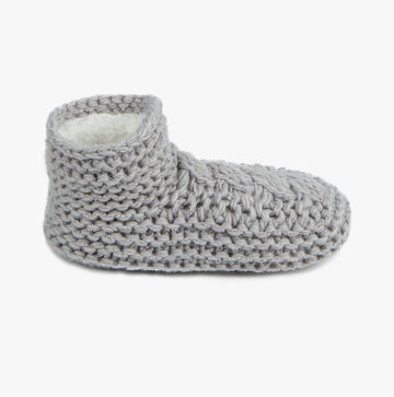 Totes Toasties CHUNKY KNIT Womens Booties Grey
