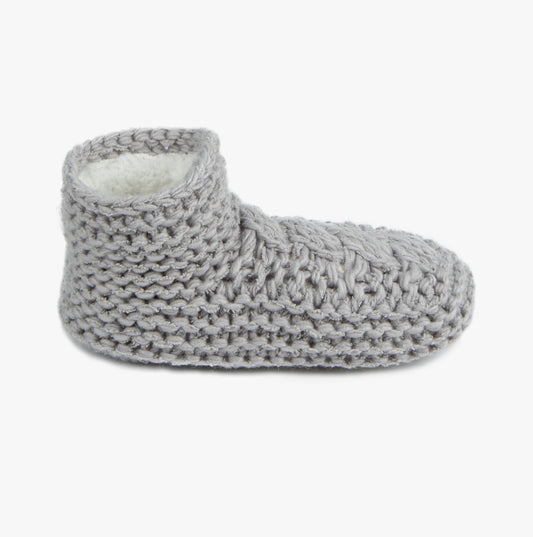Totes Toasties CHUNKY KNIT Womens Booties Grey