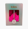 Totes Toasties PLUSH FAUX FUR CROSS OVER Sliders Womens Bright Pink
