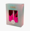 Totes Toasties PLUSH FAUX FUR CROSS OVER Sliders Womens Bright Pink