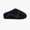 Totes Toasties BORG CHECK Mens Slippers Navy Check