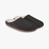Totes Toasties FELTED CENTRE SEAM Mule Slippers Mens Charcoal