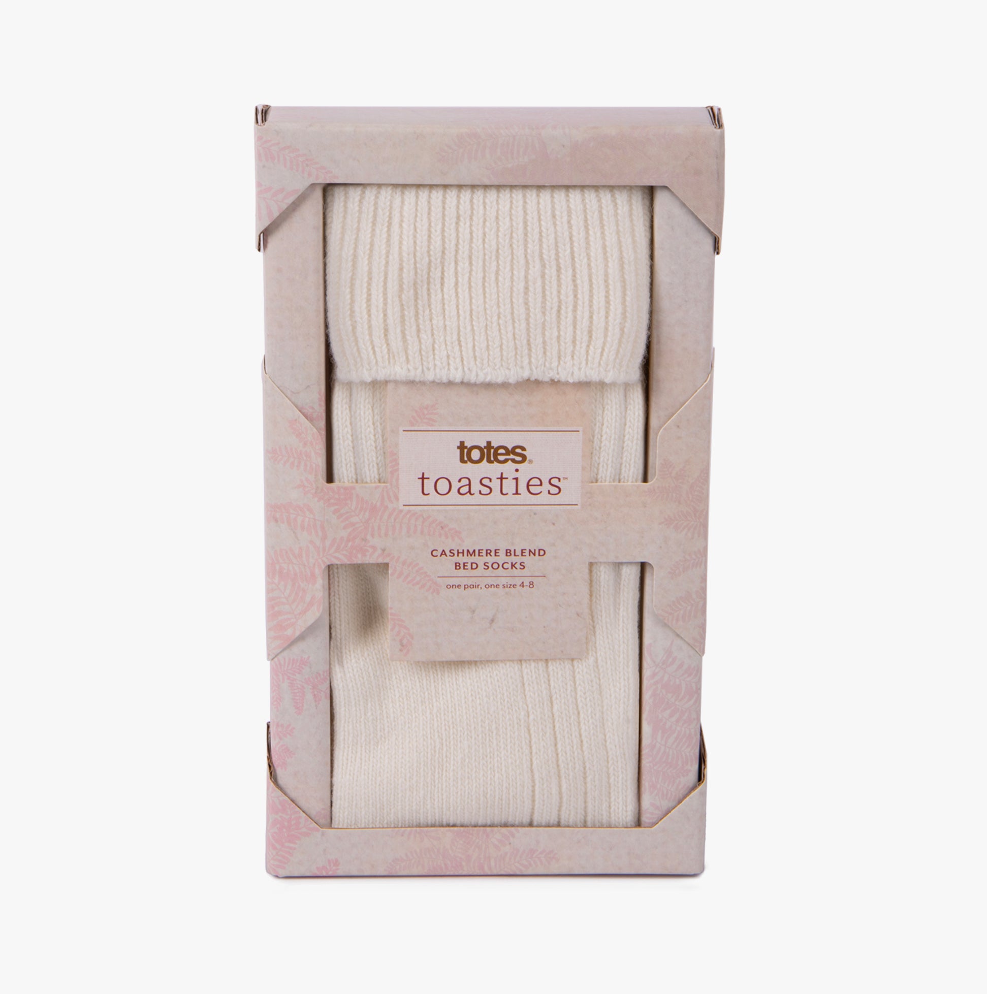 Totes Toasties CASHMERE BLEND Womens Socks Oat