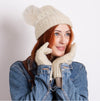 Totes Toasties CABLE Hat & Glove Set Womens Oat