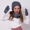 Totes Toasties KNITTED HAT GLOVE AND SNOOD SET Unisex Kids Navy