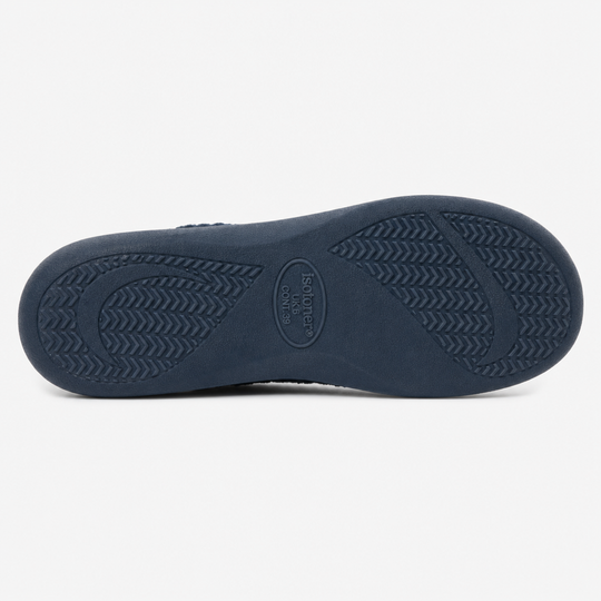 Totes Isotoner POPCORN TERRY Womens Mule Slippers Navy