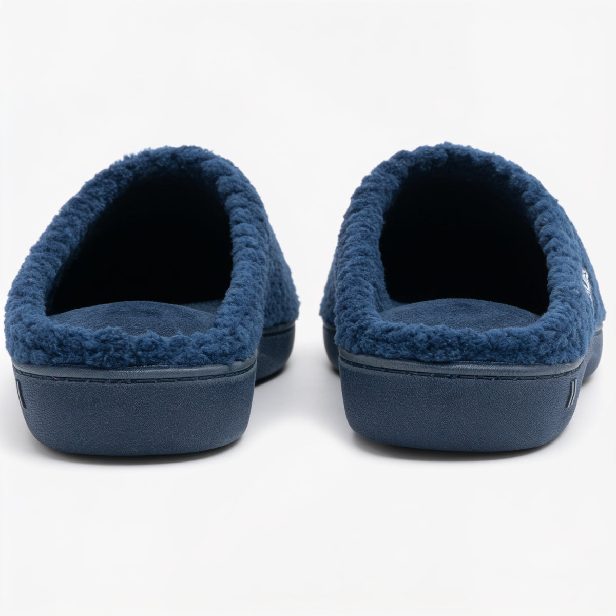 Totes Isotoner POPCORN TERRY Womens Pillowstep Mule Slippers Navy