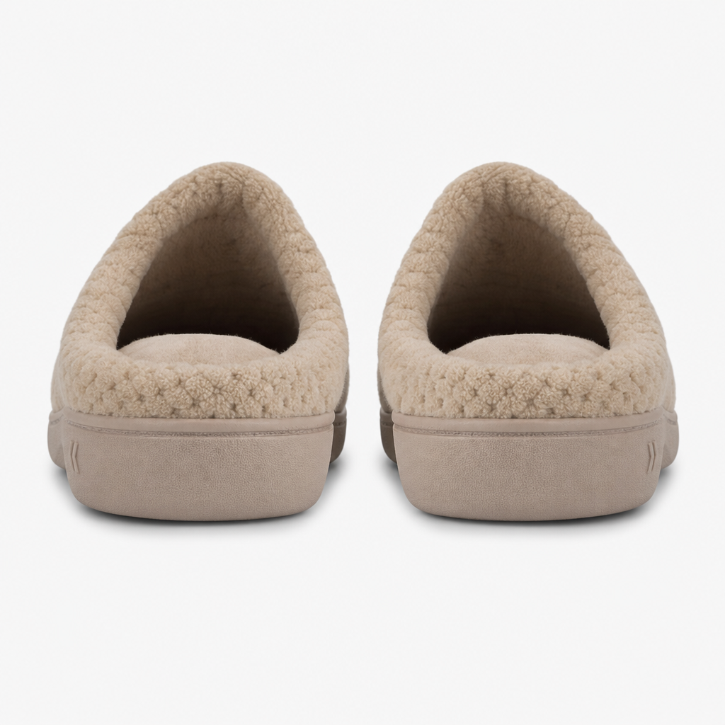 Totes Isotoner POPCORN TERRY MULE SLIPPER Womens Mules Light Brown