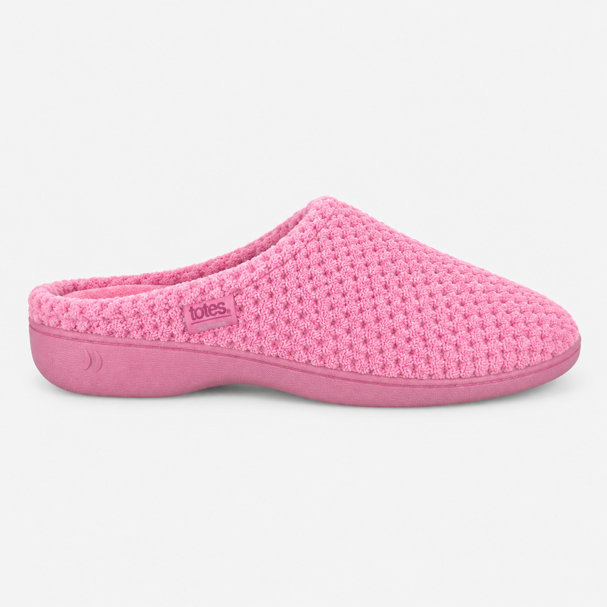 Totes Isotoner POPCORN TERRY MULE SLIPPERS Womens Mules Pink