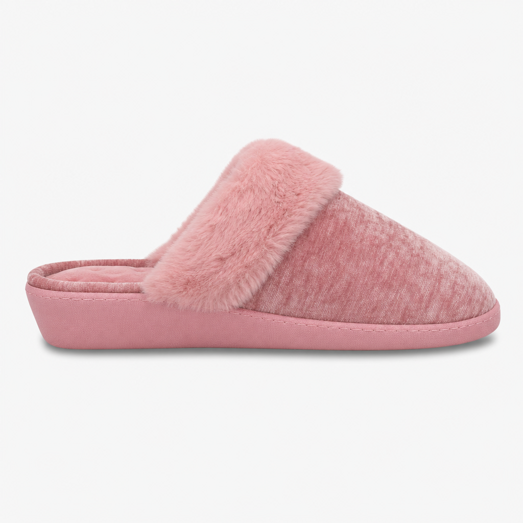 Totes Isotoner SPARKLE HEELED MULE SLIPPER Womens Mules Pink