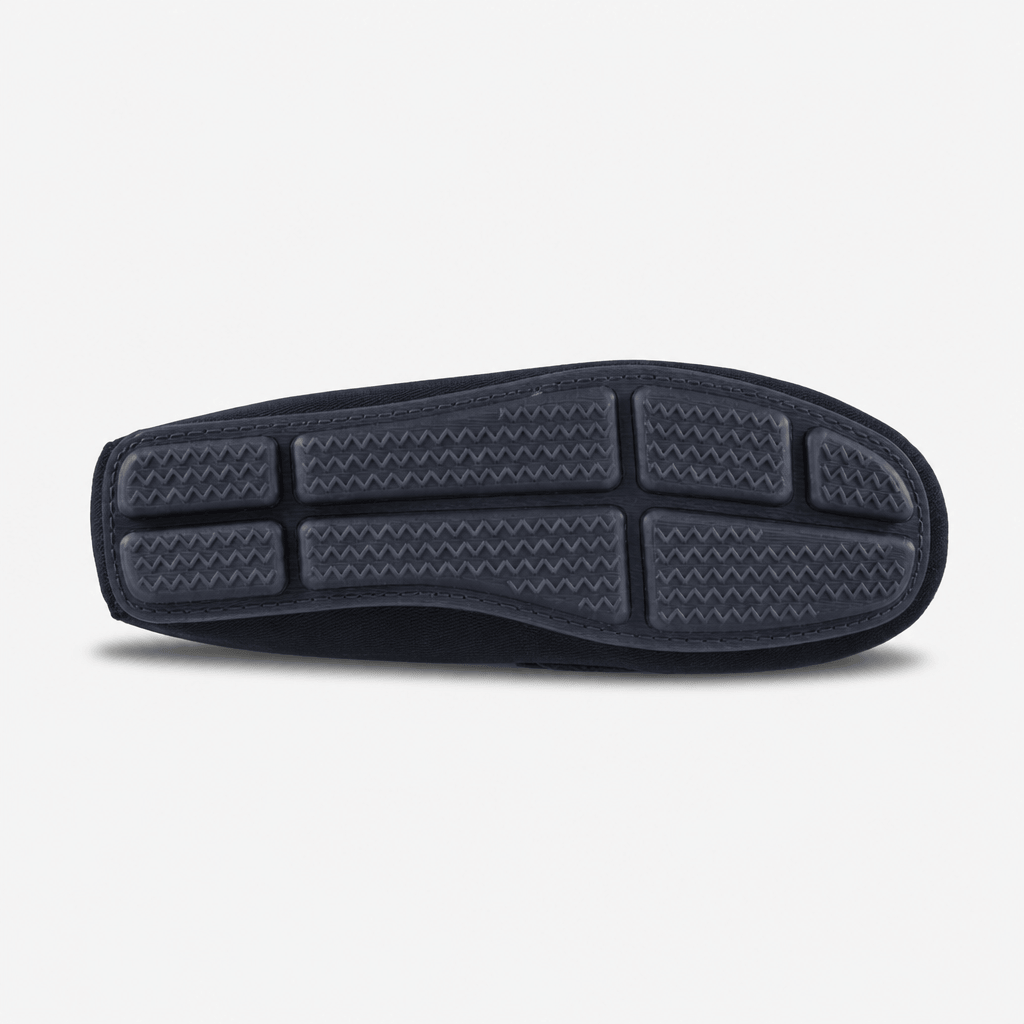 Totes Isotoner HERRINGBONE LINED MOCCASIN Mens Moccasins Navy