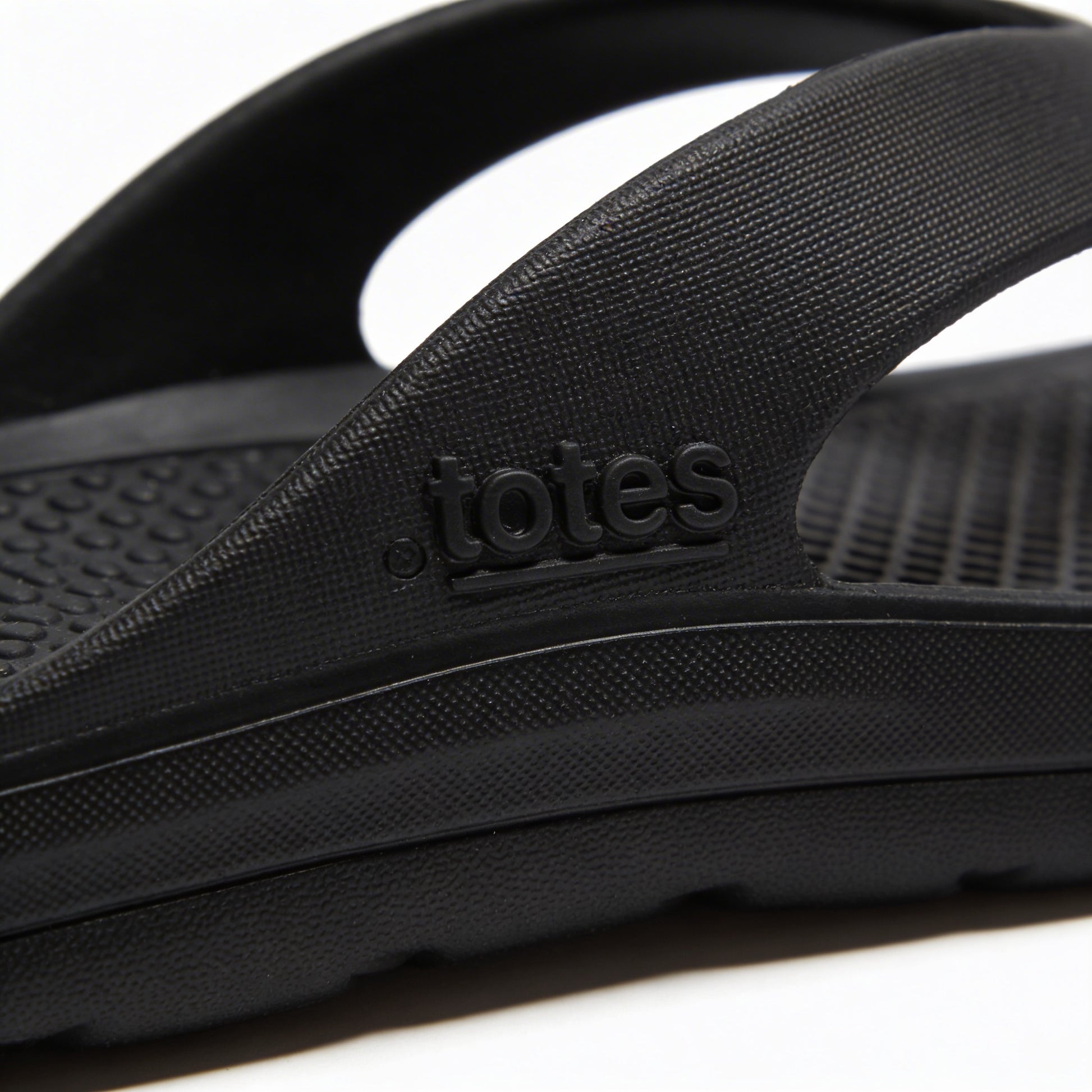 Totes Sol Bounce 0352 Mens Toe-Post Sandals Black