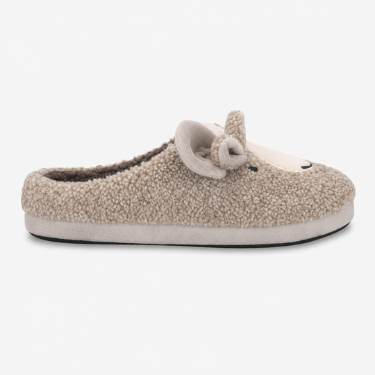 Totes Toasties GOAT Mens Novelty Mule Slippers Grey
