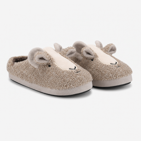 Totes Toasties GOAT Mens Novelty Mule Slippers Grey