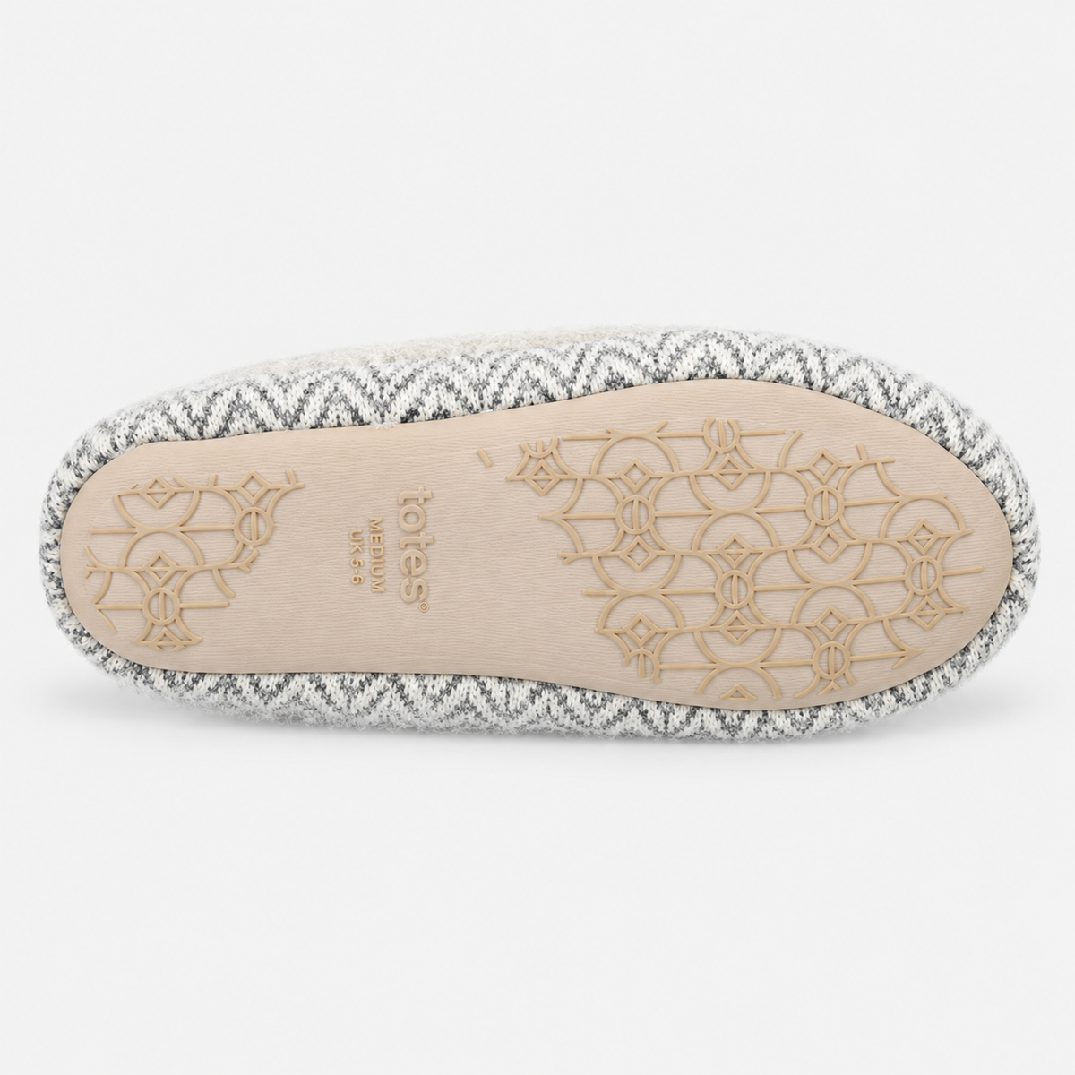 Totes Toasties SPARKLE MOCCASIN SLIPPERS Womens Moccasins Cream Multi
