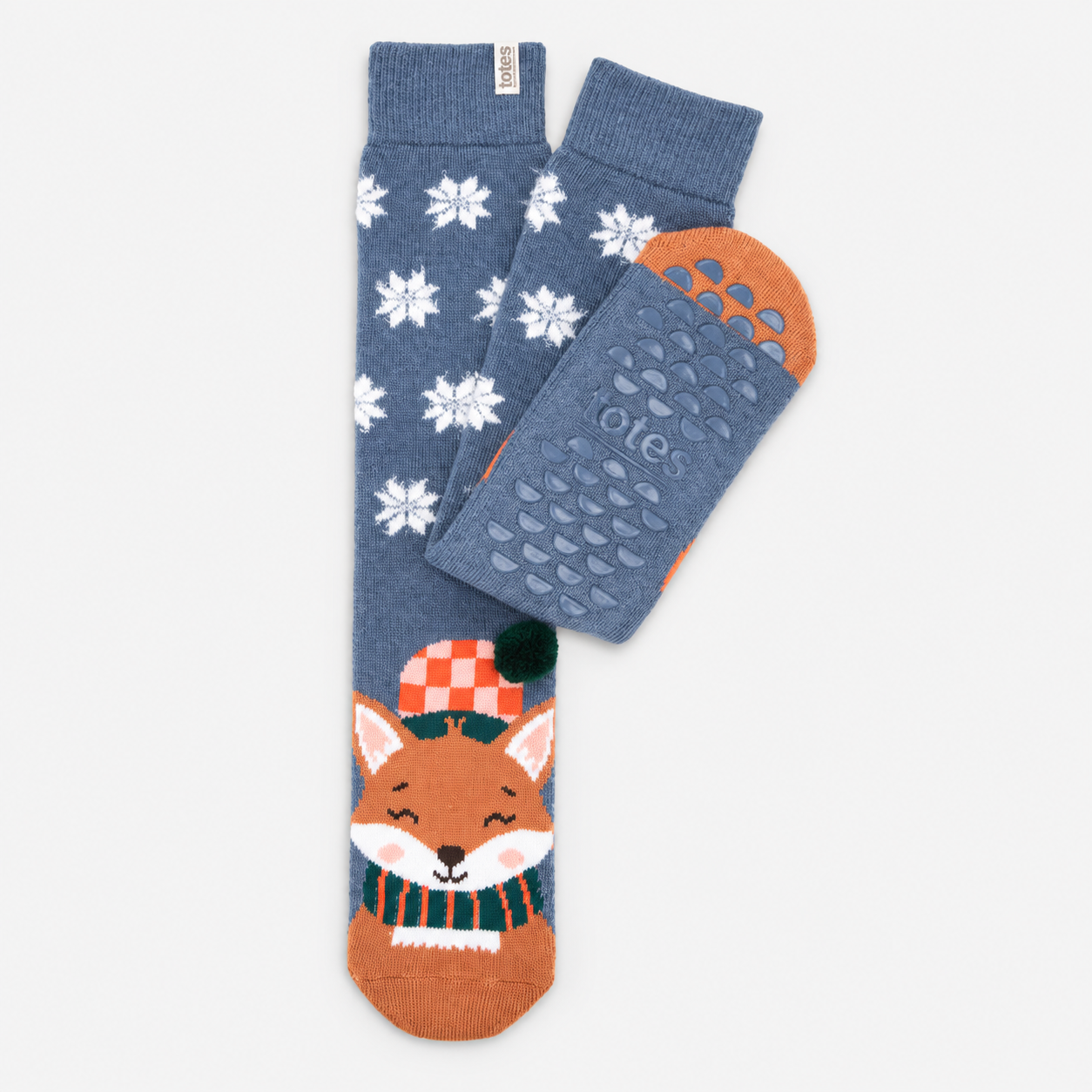 Totes Toasties SINGLE ORIGINAL SLIPPER SOCKS Womens Slipper Socks Fox