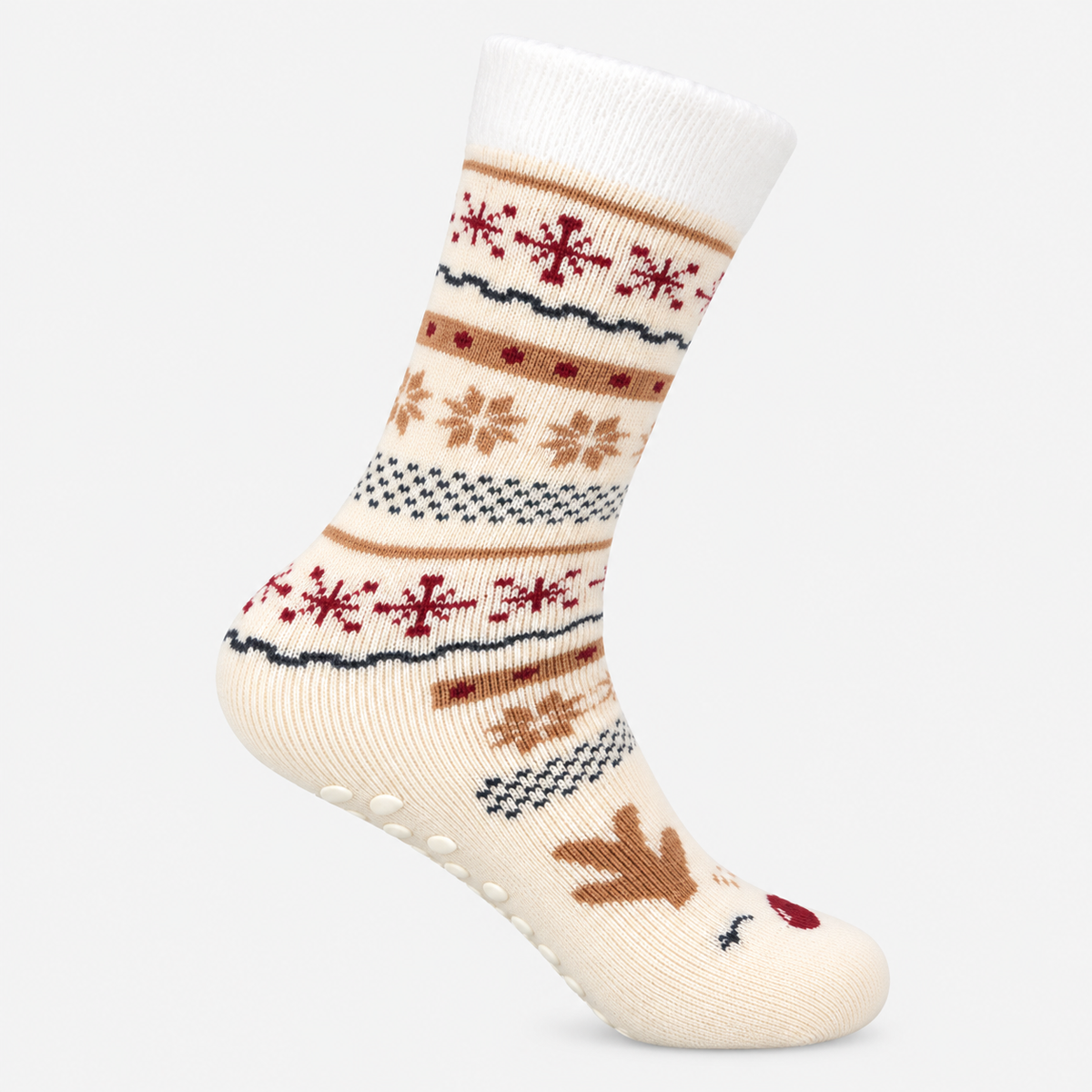 Totes Toasties SINGLE ORIGINAL SLIPPER SOCKS Womens Slipper Socks Reindeer