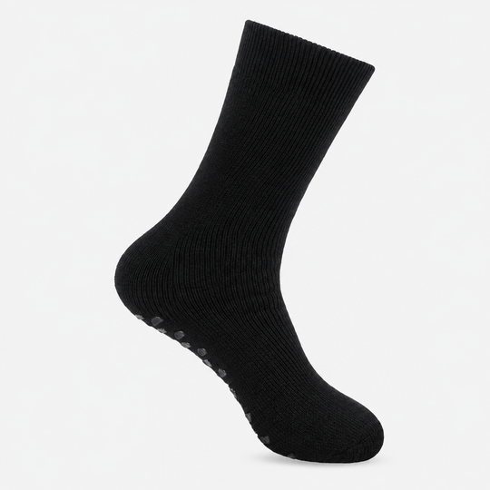 Totes Toasties THERMAL BRUSHED ORIGINAL SLIPPER SOCKS Womens Slipper Socks Black