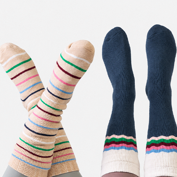 Totes Toasties KNEE HIGH TERRY THERMAL WELLY SOCKS (TWIN PACK) Womens Welly Socks Multi