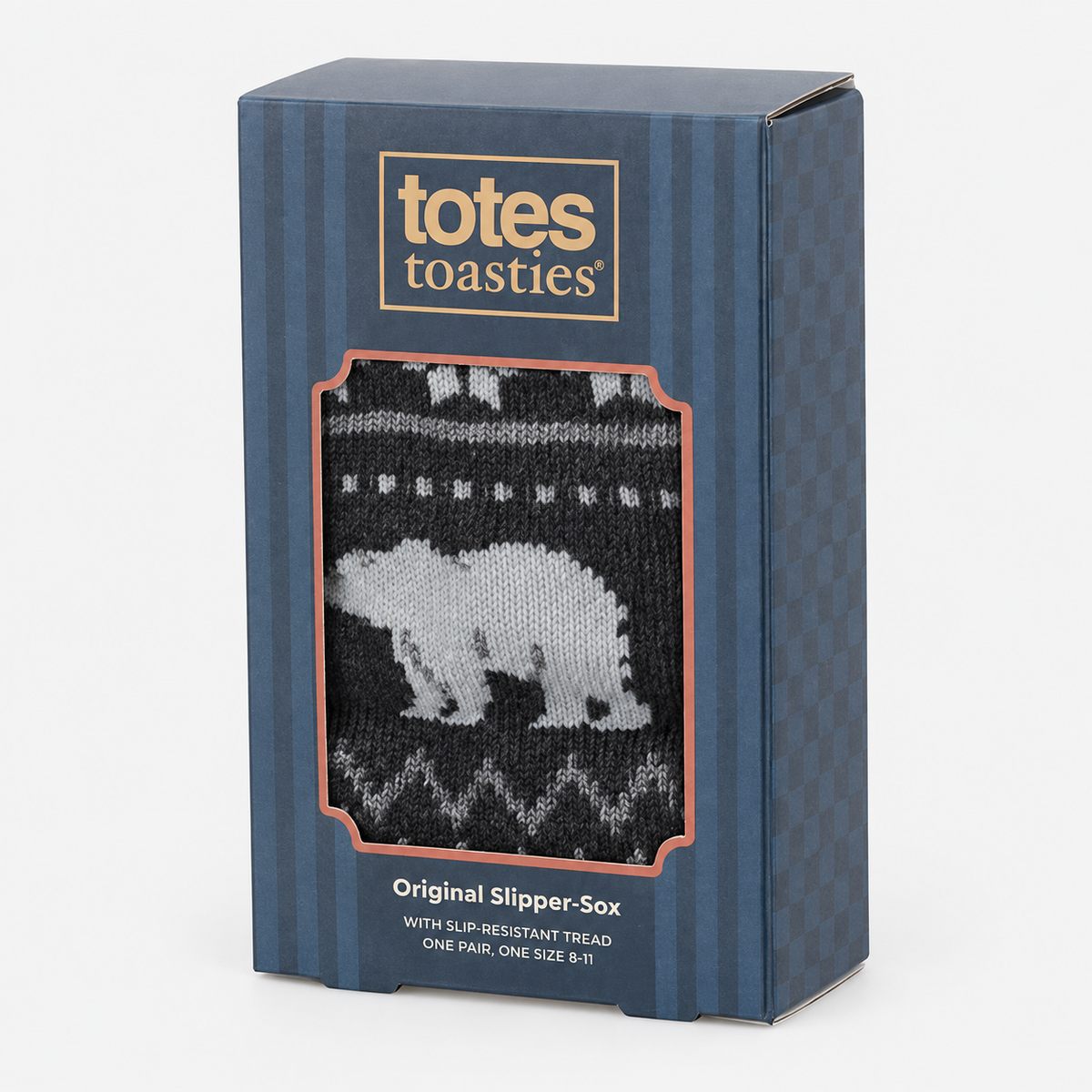 Totes Toasties ORIGINAL SLIPPER SOCKS Mens Slipper Socks Polar Bear