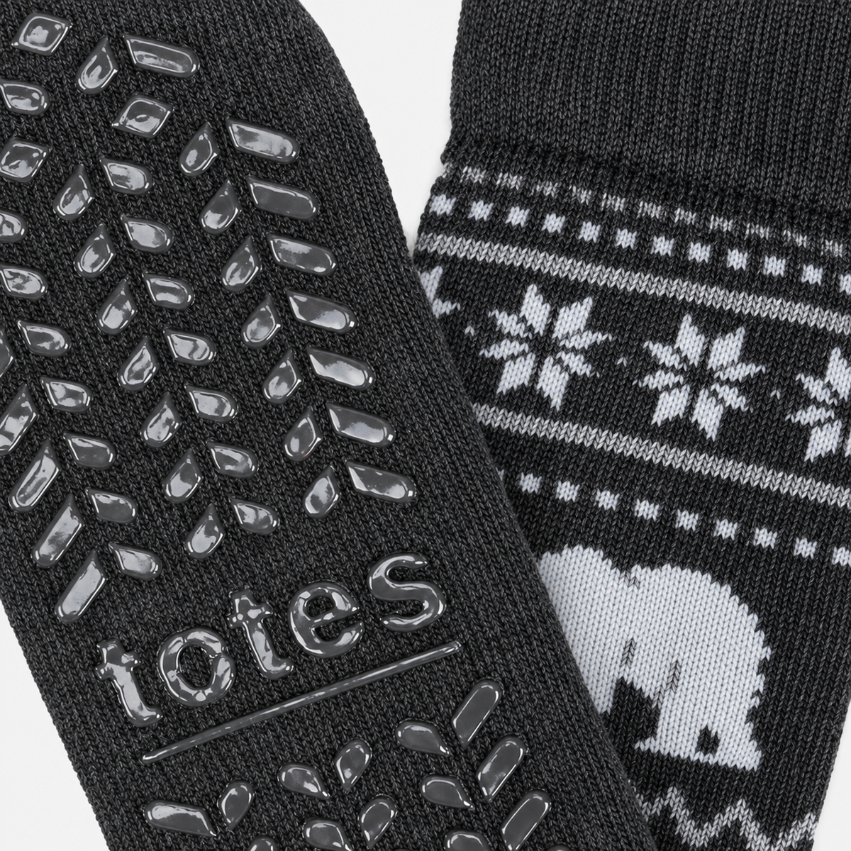 Totes Toasties ORIGINAL SLIPPER SOCKS Mens Slipper Socks Polar Bear