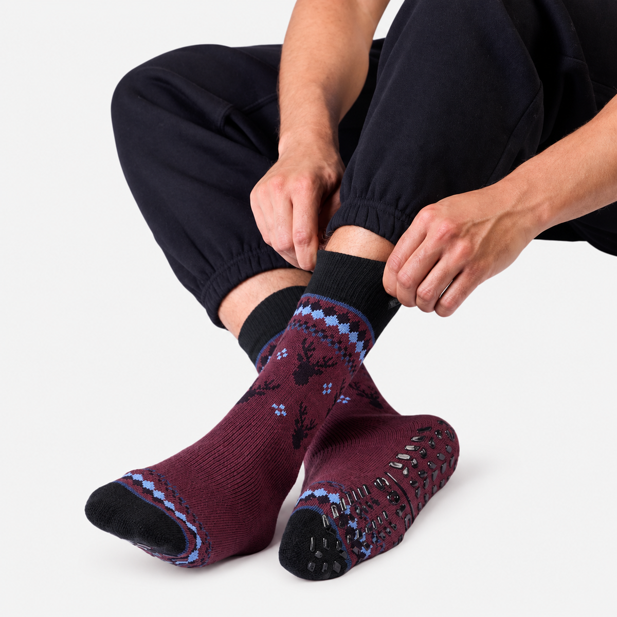 Totes Toasties ORIGINAL SLIPPER SOCKS Mens Slipper Socks Stag