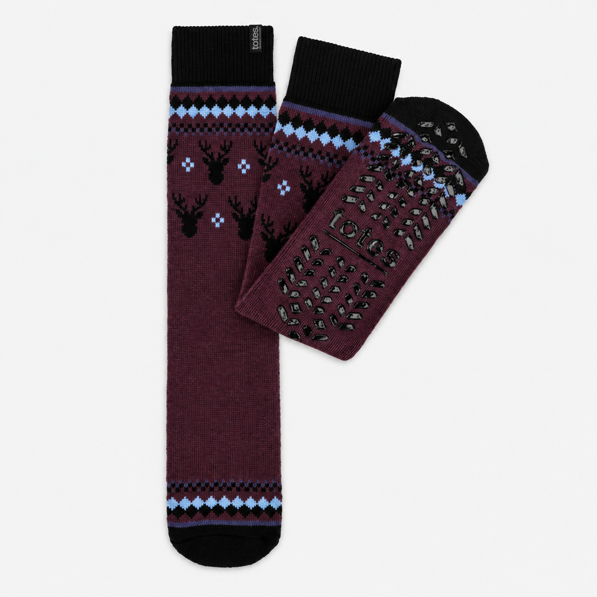 Totes Toasties ORIGINAL SLIPPER SOCKS Mens Slipper Socks Stag