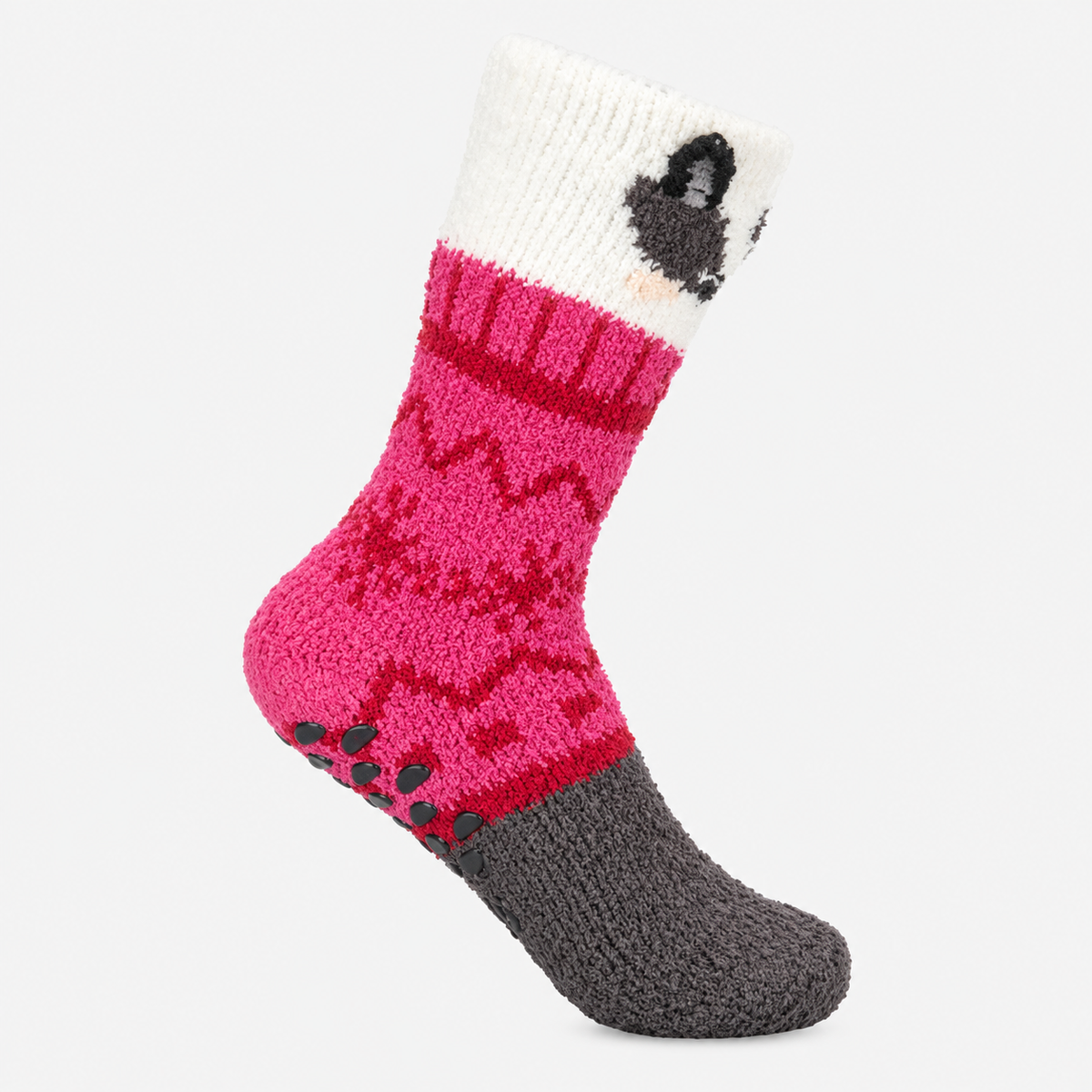 Totes Toasties NOVELTY SUPER SOFT SLIPPER SOCKS Womens Slipper Socks Badger