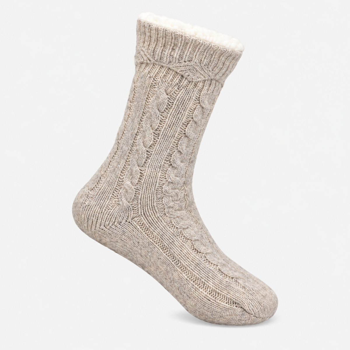 Totes Toasties TEXTURE SLIPPER SOCKS Womens Slipper Socks Oat