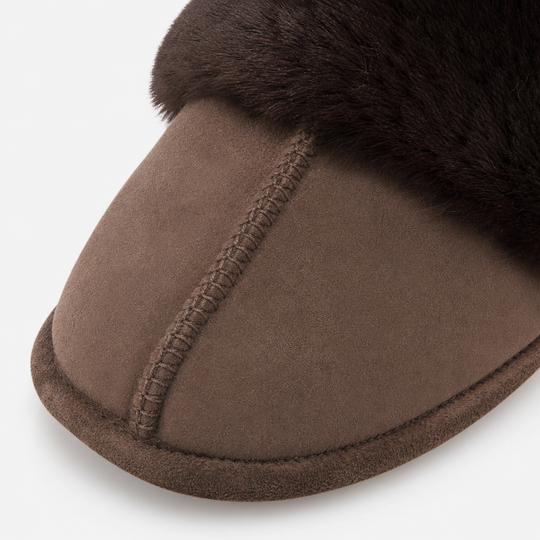 Totes Toasties VELOUR MULE SLIPPERS Womens Mules Chocolate