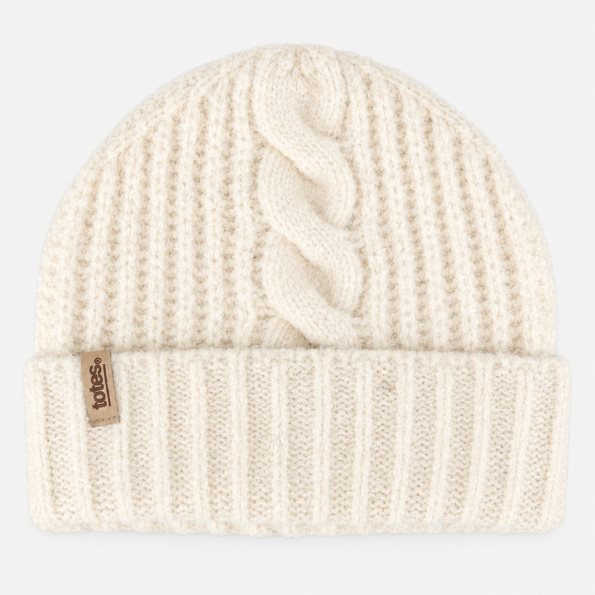 Totes Toasties CHUNKY BRUSHED RIB KNIT HAT SCARF & GLOVE SET Womens Beanie Cream