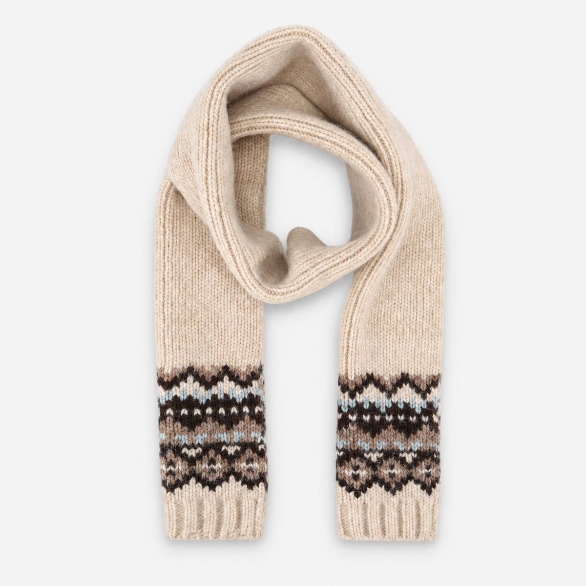 Totes Toasties FAIR ISLE SCARF & HAT SET Womens Beanie Grey