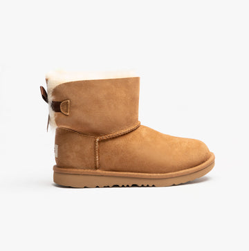 UGG MINI BAILEY BOW II Unisex Kids Classic Boots Chestnut