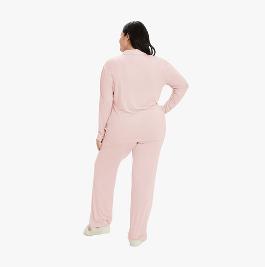 UGG LENON Womens Jersey Pyjama Set Pink Cloud