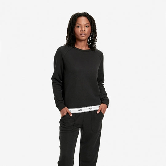 UGG NENA Womens French Terry Sweater Black