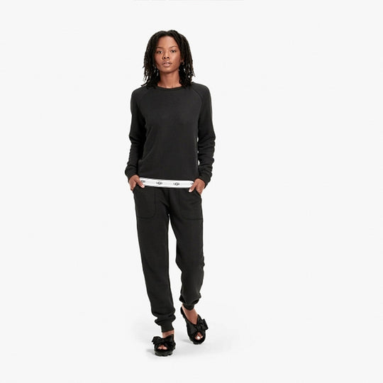 UGG NENA Womens French Terry Sweater Black