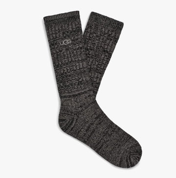 UGG TREY RIB KNIT Mens Crew Socks Black