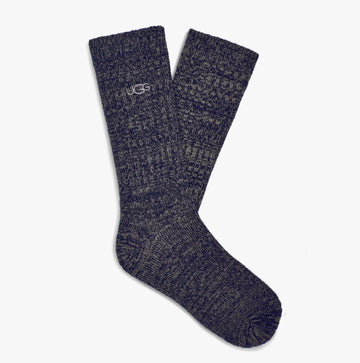 UGG TREY RIB KNIT Mens Crew Socks Navy
