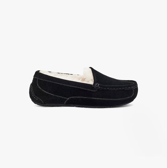 UGG ASCOT Unisex Kids Slippers Black Suede