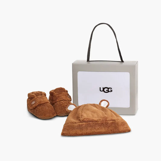 UGG BIXBEE AND BEANIE Kids Fleece Gift Set Chestnut