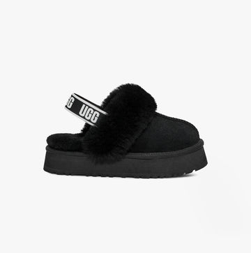 UGG FUNKETTE Unisex Kids Slippers Black