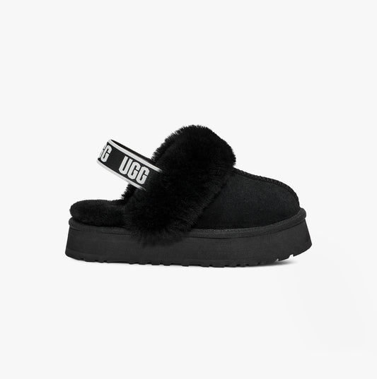 UGG FUNKETTE Unisex Kids Slippers Black