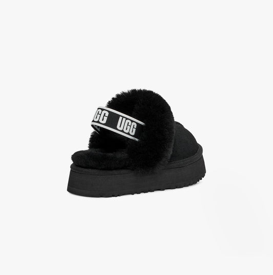 UGG FUNKETTE Unisex Kids Slippers Black