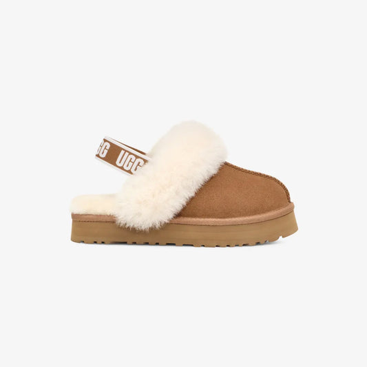 UGG FUNKETTE Kids Slippers Chestnut