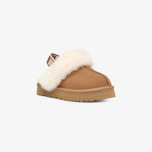 UGG FUNKETTE Kids Slippers Chestnut