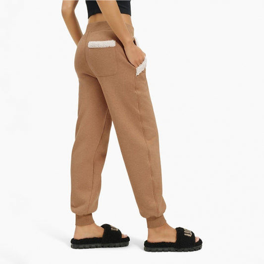 UGG DAYLIN BONDED Womens Cotton Jogger Pants Heather Camel
