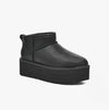 UGG CLASSIC ULTRA MINI PLATFORM Womens Classic Boots Black Leather