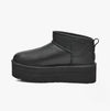 UGG CLASSIC ULTRA MINI PLATFORM Womens Classic Boots Black Leather